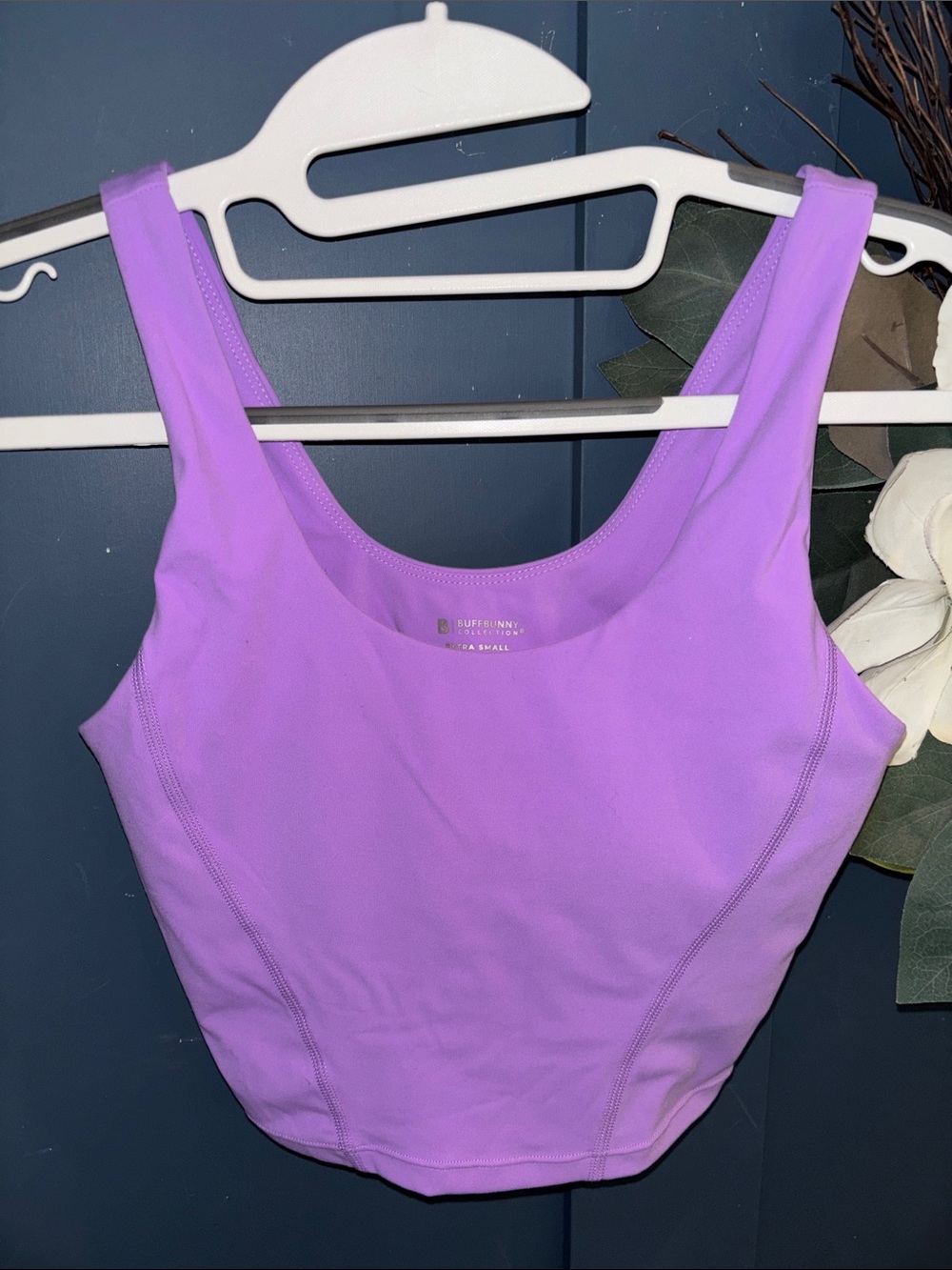 BuffBunny Lavender Scoop Sports Crop Tank